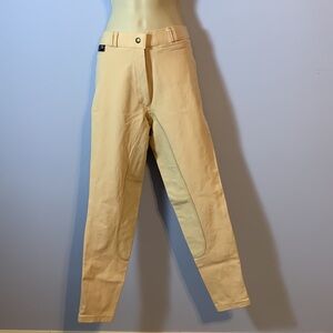 Tropical rider Jane Savoie Cream Dressage breeches deer skin schoeller size 26